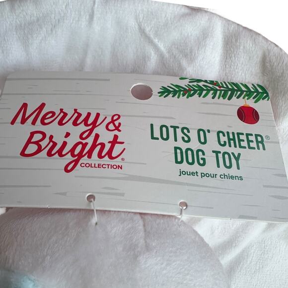 Merry & Bright Abominable Snowman Dog Toy Crinkle Plush White Winter Monster - Picture 5 of 5